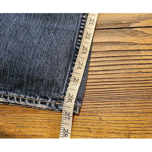 American Eagle Jeans Womens 6 W26 Blue Low Rise Bootcut Distressed Denim Jean - Picture 7 of 8